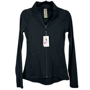 Shape NWT Women’s Black Full Zip Fitted Activewear Athletic Jacket Size Small